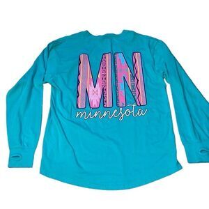Royce Brand Minnesota T-Shirt, aqua mint, long sleeve tee, Lg